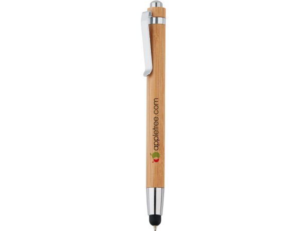 Puntero de bambú con bolígrafo diseño clásico Marron detalle 6
