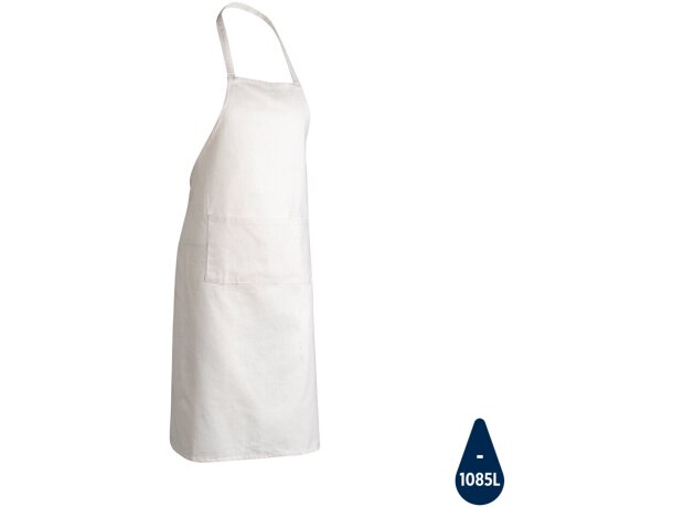 Delantal cocina Impact AWARE algodón reciclado rPET para publicidad Azul marino detalle 27