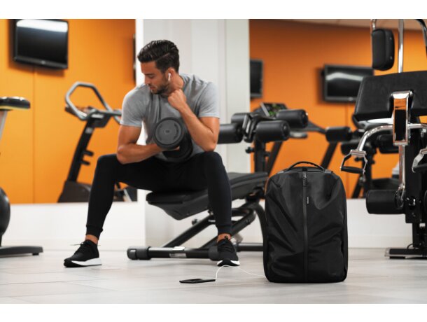 Mochila de gimnasio XD Design Flex Negro/negro detalle 28