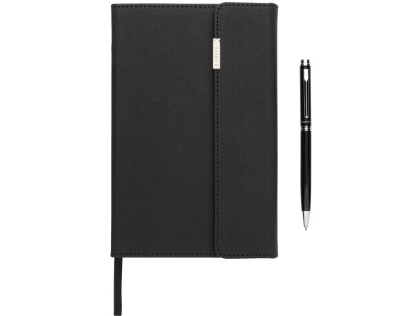 Set de libreta y bolígrafo Swiss Peak deluxe A5 Negro detalle 3