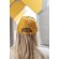 Gorra de algodón reciclado Impact 280gr con trazador AWARE™ Amarillo detalle 58