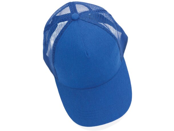 Gorra personalizable de 5 paneles en algodón cepillado 190 gr impact aware™ Azul detalle 34