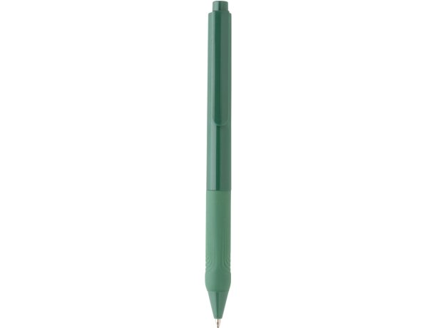 Bolígrafo con nombre empuñadura silicona tinta azul X9 Verde detalle 16
