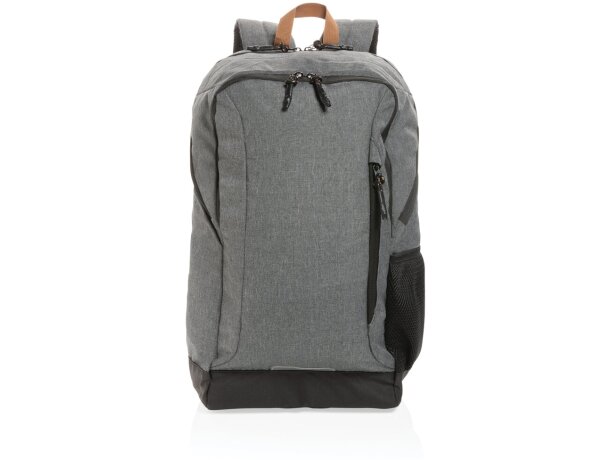 Mochila ecológica para publicidad con poliéster reciclado y trazador AWARE Gris detalle 10