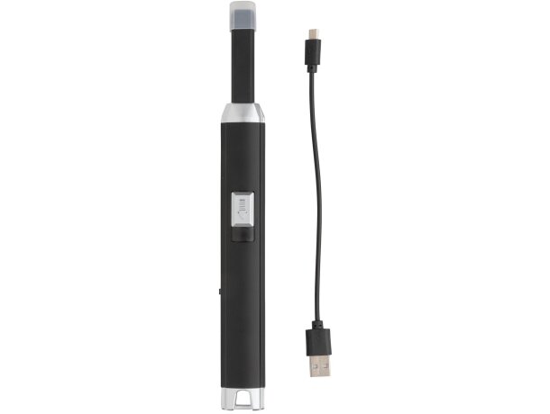 Encendedor USB Negro/gris detalle 2