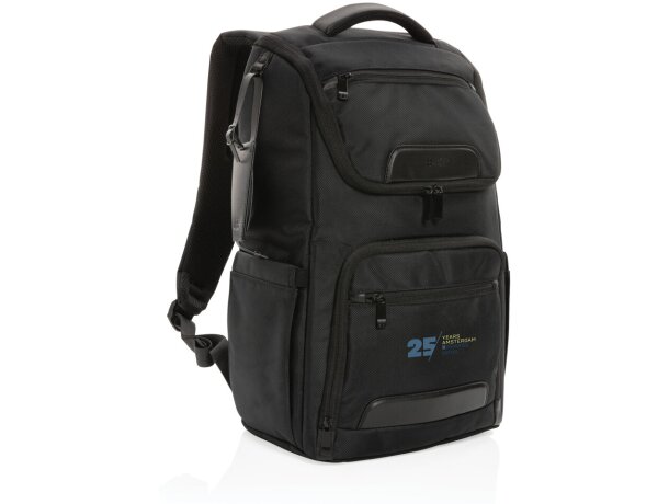 Mochila para portátil 15,6 Swiss Peak AWARE ™ RPET Voyager Negro detalle 10