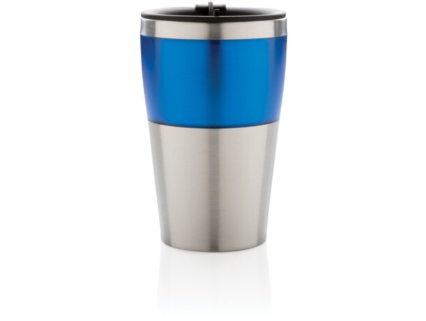 Taza de acero termo con tapa Azul/plata detalle 9