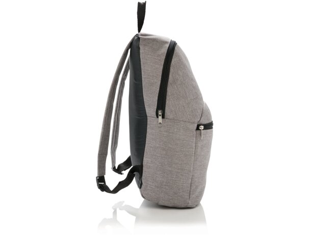 Mochila Básica de Dos Tonos Gris detalle 1