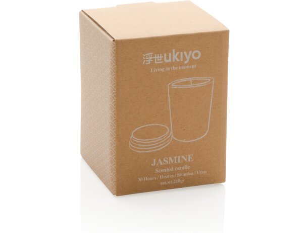 Vela perfumada Ukiyo deluxe con tapa de bambú Negro detalle 11