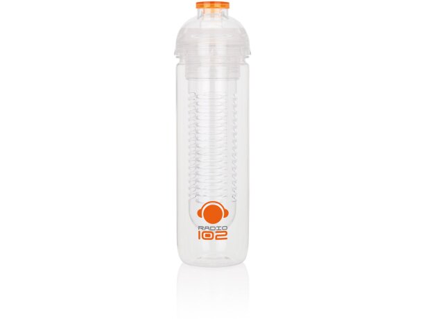 Bidón deportivo con compartimento para frutas de tritán 500ml Naranja detalle 24