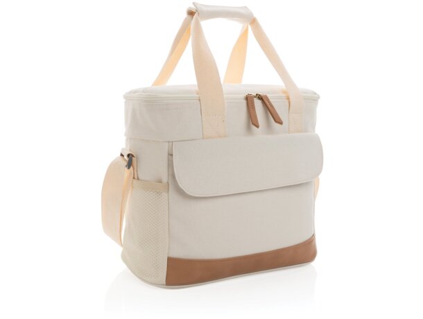 Bolsa termica publicitaria algodón reciclado Blanco detalle 5