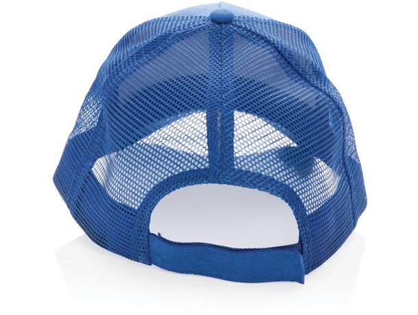 Gorra personalizable de 5 paneles en algodón cepillado 190 gr impact aware™ Azul detalle 31