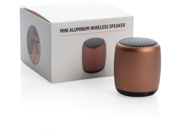 Mini altavoz inalámbrico de aluminio personalizado