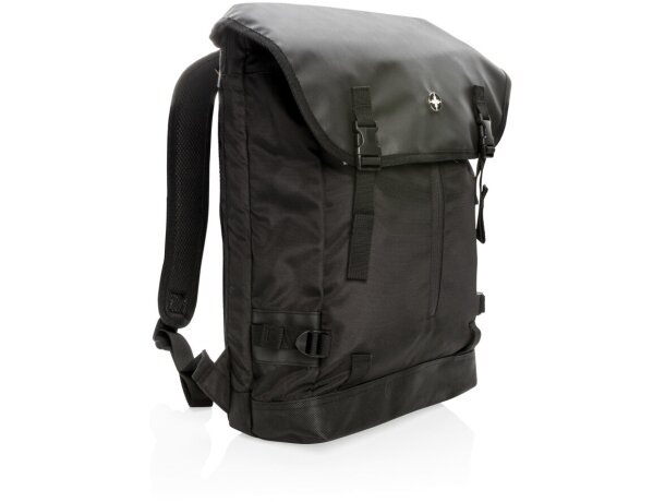 Mochila para portátil 17 con funda para tablet para poliéster Deluxe Negro detalle 7