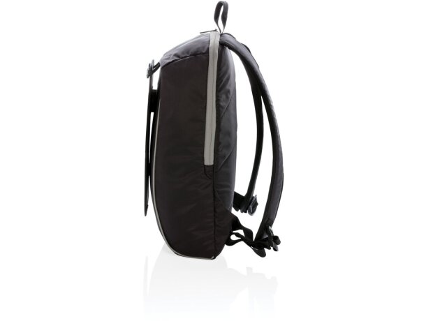 Mochila con panel solar sin PVC Negro/gris detalle 6