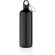 Botella de agua XL de aluminio con mosquetón Negro/negro detalle 2