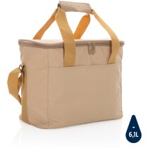 Nevera promocional rPET con forro PEVA y beige