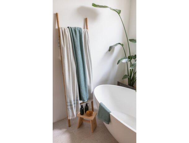 Toalla de baño Ukiyo Sakura AWARE ™ de 500 g/m2 50 x 100 cm Verde detalle 27