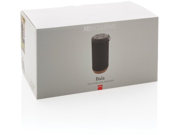 Altavoz inalámbrico Baia 10W, madera Negro detalle 12