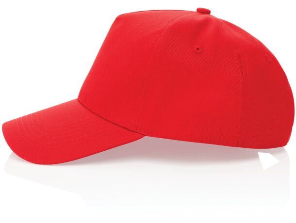 Gorra de algodón reciclado Impact 280gr con trazador AWARE™ Rojo detalle 26