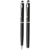 Set escritura Swiss Peak metal negro tinta azul