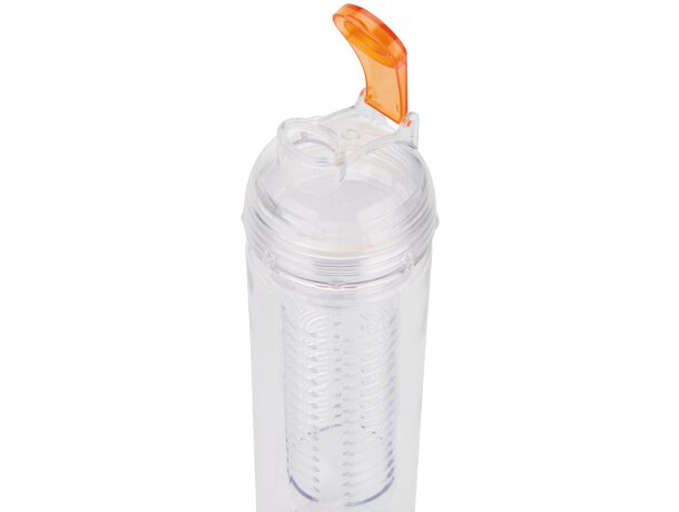 Bidón deportivo con compartimento para frutas de tritán 500ml Naranja detalle 21