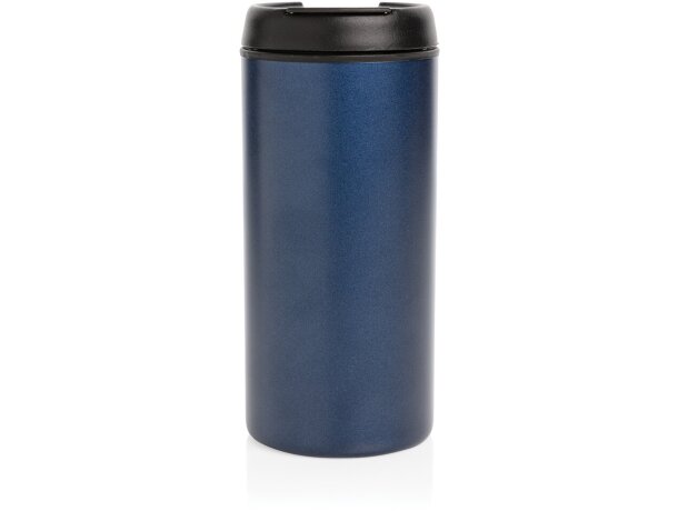 Vaso de acero y plástico anti goteo Azul/negro detalle 50