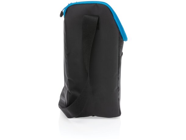 Bolsas térmicas bandolera de poliéster Explorer Negro/azul detalle 4