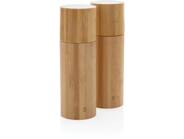 Set molinillo Ukiyo bambú cerámica personalizado con logotipo Marron detalle 8