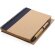Libreta de anillas con hojas a rayas y bolígrafo kraft de cartón reciclado Azul detalle 15