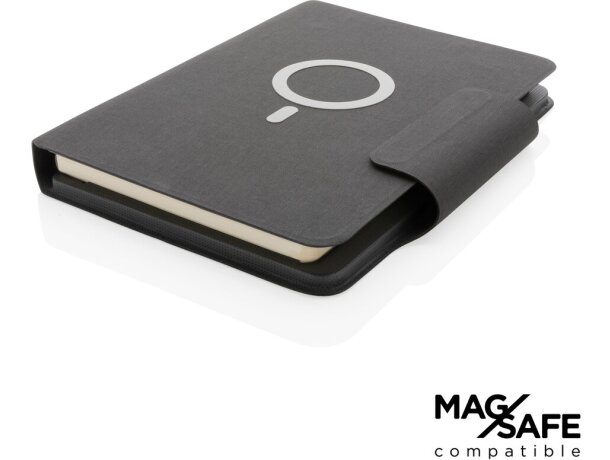 Libreta Artic A5 magnética con cargador inalámbrico 10W y powerbank Negro detalle 15