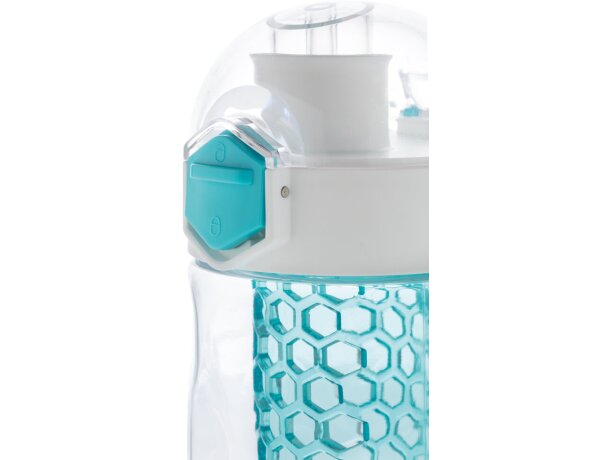 Botella infusora Honeycomb antigoteo Turquesa detalle 25