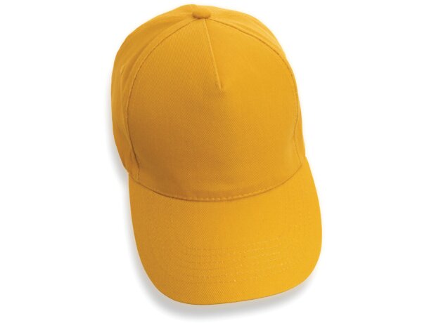 Gorra de algodón reciclado Impact 280gr con trazador AWARE™ Amarillo detalle 51