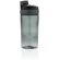 Botella antigoteo con auriculares inalámbricos personalizada antracita/negro