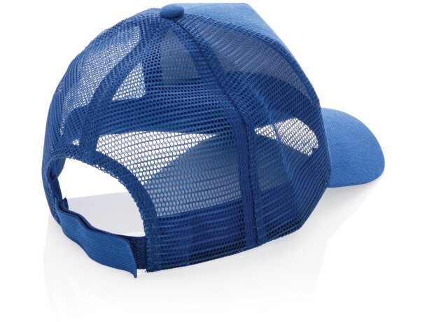 Gorra personalizable de 5 paneles en algodón cepillado 190 gr impact aware™ Azul detalle 33