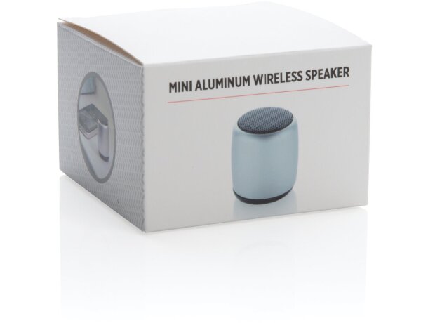 Mini altavoz inalámbrico de aluminio Plata detalle 4