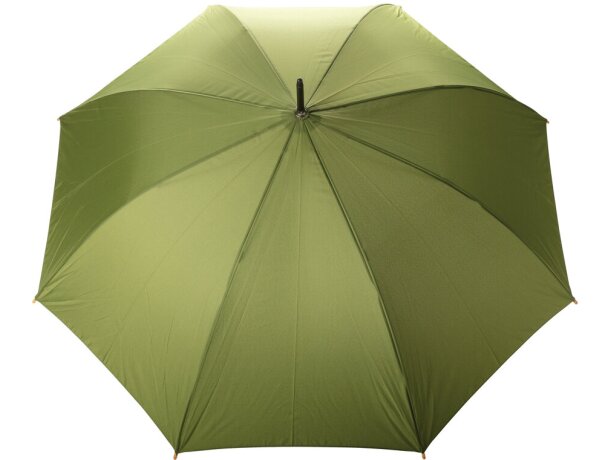 Paraguas ecológico automático de bambú. Verde detalle 8