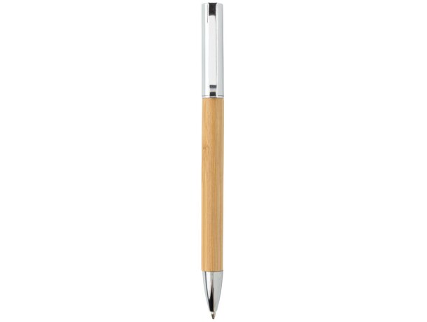Bolígrafo moderno de bambú Marron detalle 2