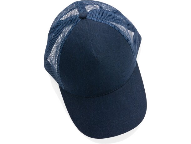 Gorra personalizable de 5 paneles en algodón cepillado 190 gr impact aware™ Azul marino detalle 46