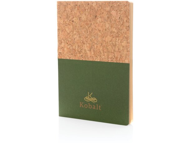 Cuaderno A5 de corcho y kraft Verde detalle 22