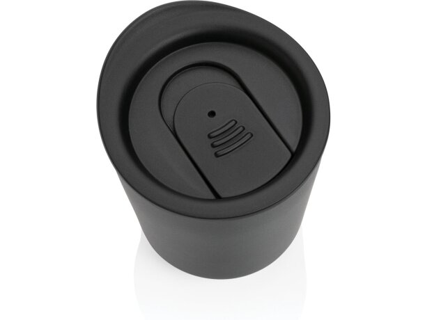 Taza de café antimicrobiana simplista Negro detalle 4