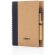 Libreta de anillas con hojas a rayas y bolígrafo kraft de cartón reciclado Azul detalle 19