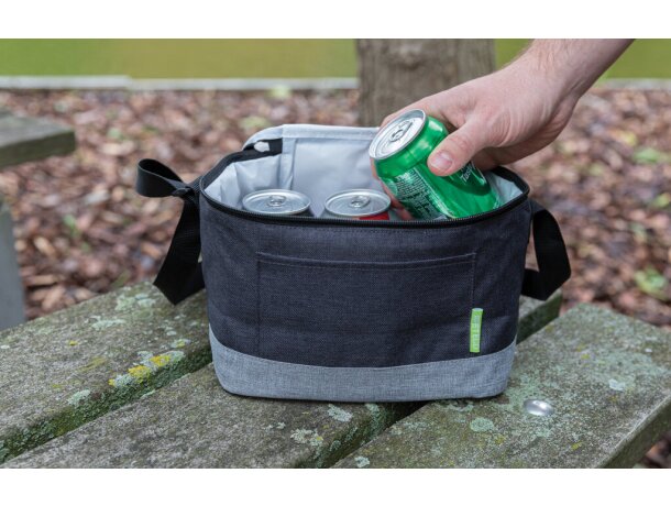 Bolsas térmicas con capacidad para 6 Latas y correa de transporte rPET Gris/gris detalle 8