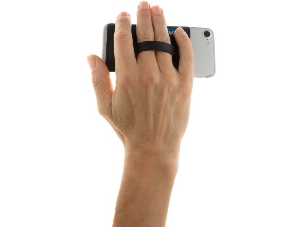 Tarjetero rfid para móvil de polipiel Negro detalle 3