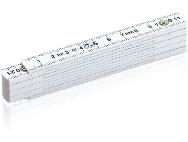 Regla promocional Nemby fibra de vidrio plegable de 1 metro Blanco detalle 1