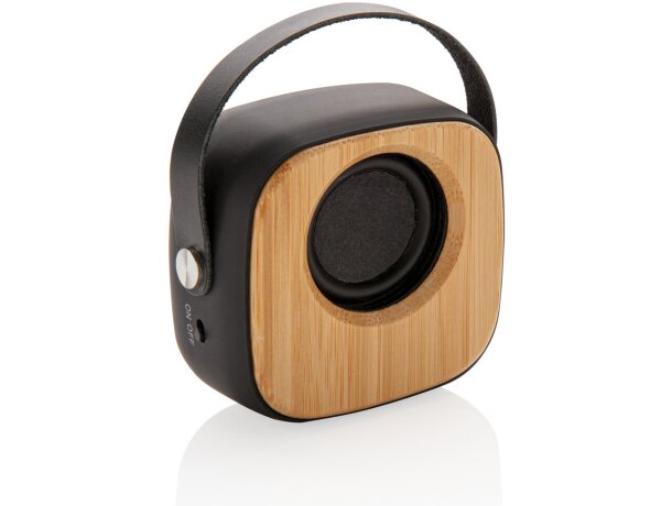 Altavoz Bluetooth Marilandia batería recargable madera natural Negro detalle 8