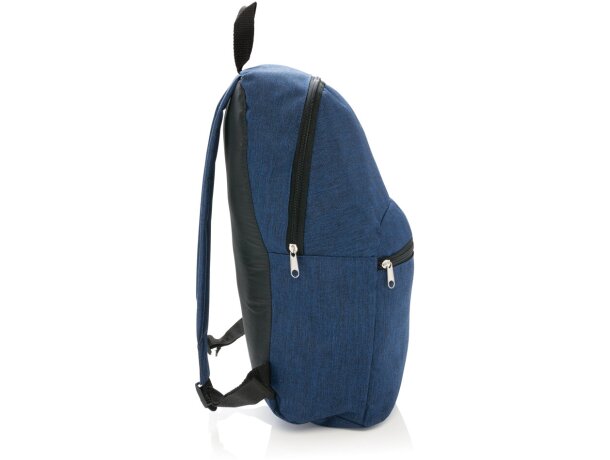 Mochila Básica de Dos Tonos Azul detalle 7