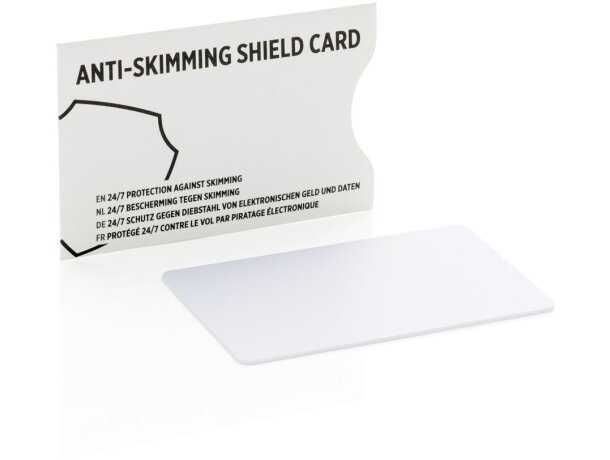 Tarjeta protección RFID Sassari personalizadas blanca PVC Blanco detalle 9