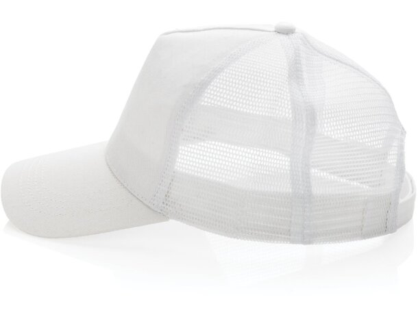 Gorra 5 paneles de algodón cepillado 190 gr Impact AWARE ™ Blanco detalle 14