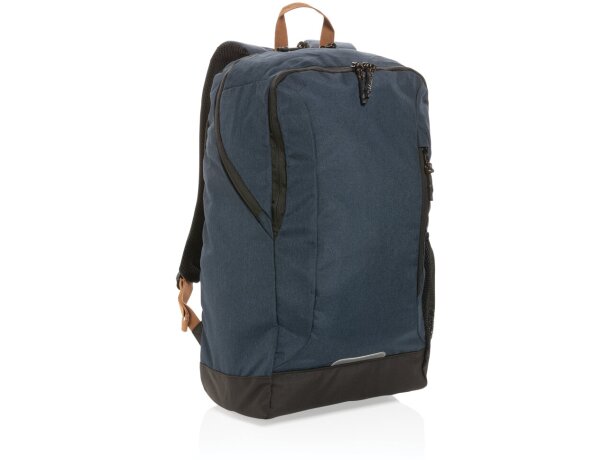 Mochila ecológica para publicidad con poliéster reciclado y trazador AWARE Azul marino detalle 26